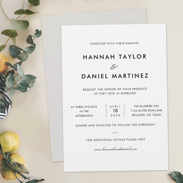 Simple Elegant Modern Custom Wedding Invitation (Creator Uploaded)