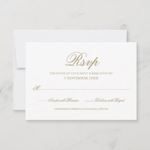 Simple Elegant Modern Formal Script RSVP Card
