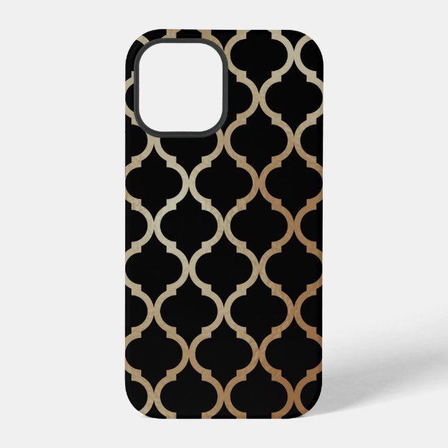 Simple Elegant Modern Gold Moroccan Pattern | iPhone Case (Back)