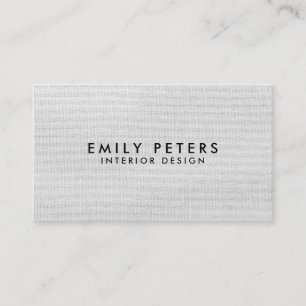 Simple Elegant Modern Gray Linen Professional Business Card