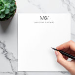 Simple Elegant Modern Monogram Notepad<br><div class="desc">Create your own personalised notepad with elegant minimalist monogram initials and name.</div>