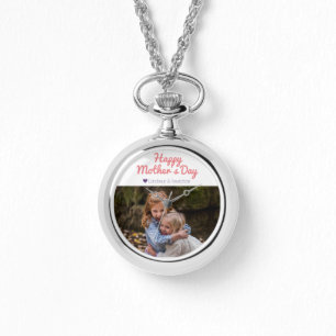 Simple Elegant Modern Mothers Day Photo Name Watch