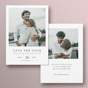 Simple Elegant Modern Multi Photo Wedding Save The Date