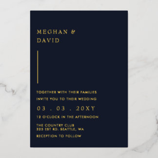 Simple Elegant Modern Navy Wedding  