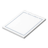 Simple Elegant Modern Navy White Notepad (Rotated)