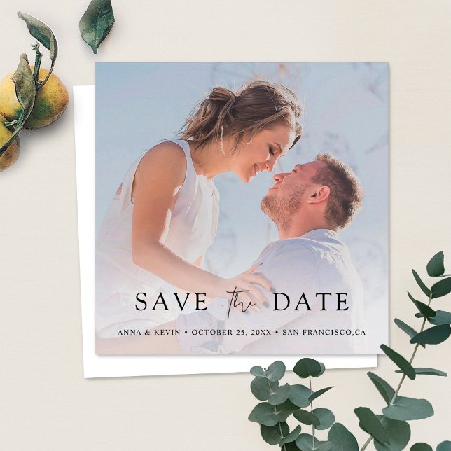 Simple Elegant Modern Photo  Save The Date (Creator Uploaded)