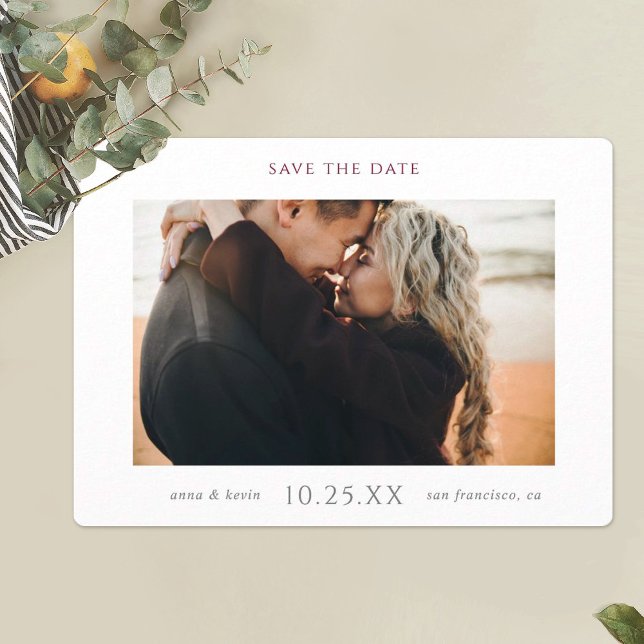 Simple Elegant Modern Photo Save the Date Invite (Creator Uploaded)