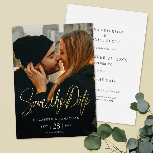 Simple Elegant Modern Photo Save the Date Wedding  (Creator Uploaded)