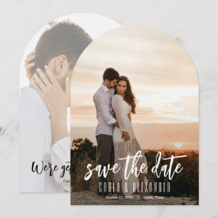 Simple Elegant Modern Photo Wedding Save The Date