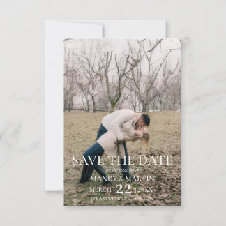 Simple Elegant Modern Photo Wedding Save The Date
