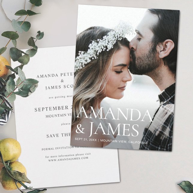Simple Elegant Modern Photo Wedding Save The Date (Creator Uploaded)