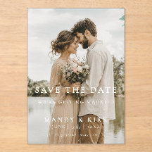 Simple Elegant Modern Photo Wedding Save the Date