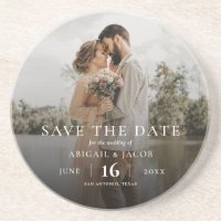 Simple Elegant Modern Photo Wedding Save the Date