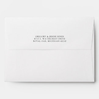 Simple Elegant & Modern, Return Address Printed En Envelope
