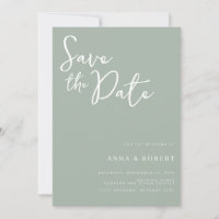 Simple Elegant Modern Sage Green Wedding