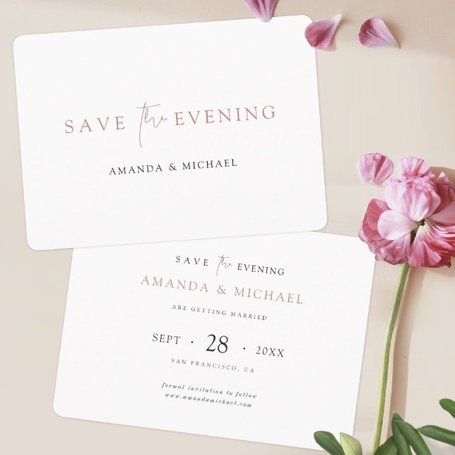 Simple Elegant Modern Save the Evening Date (Creator Uploaded)