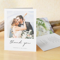 Simple Elegant Modern Script Custom Photo Wedding