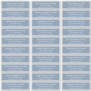 Simple Elegant Modern Wedding Guest Names Address