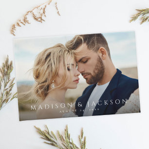 Simple Elegant Modern Wedding Photo Guest Book