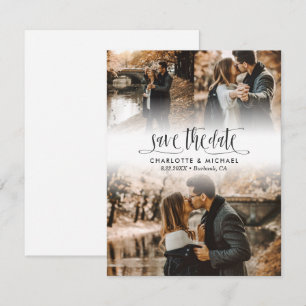 Simple Elegant Modern Wedding Photo Save The Date Announcement
