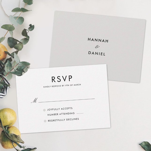 Simple Elegant Modern Wedding RSVP Custom (Creator Uploaded)
