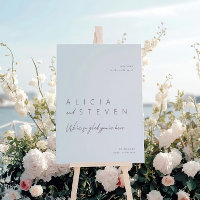 Simple Elegant Modern Wedding Welcome Sign