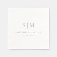 Simple Elegant Monogram Couple Initials Wedding