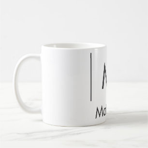 Simple elegant monogram groomsman man lines name coffee mug