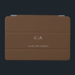 Simple, elegant monogram iPad mini cover<br><div class="desc">Modern,  simple,  elegant monogram ipad,  brown.
Just edit your product in a few minutes. You can change the font/size/colour and position using "further personalise".</div>