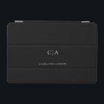 Simple, elegant monogram iPad mini cover<br><div class="desc">Modern,  simple,  elegant monogram ipad,  black.
Just edit your product in a few minutes. You can change the font/size/colour and position using "further personalise".</div>