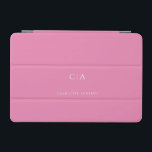 Simple, elegant monogram iPad mini cover<br><div class="desc">Modern,  simple,  elegant monogram ipad,  pink.
Just edit your product in a few minutes. You can change the font/size/colour and position using "further personalise".</div>