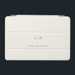 Simple, elegant monogram iPad mini cover<br><div class="desc">Modern,  simple,  elegant monogram ipad,  lightbeige.
Just edit your product in a few minutes. You can change the font/size/colour and position using "further personalise".</div>