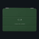 Simple, elegant monogram iPad mini cover<br><div class="desc">Modern,  simple,  elegant monogram ipad,  Green.
Just edit your product in a few minutes. You can change the font/size/colour and position using "further personalise".</div>