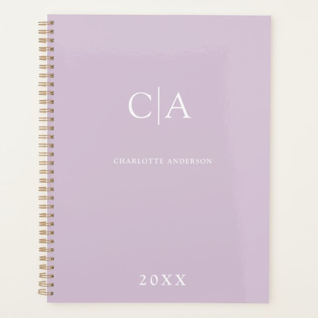 Simple, elegant monogram planner (Front)