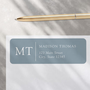 Simple Elegant Monogram Return Address Label