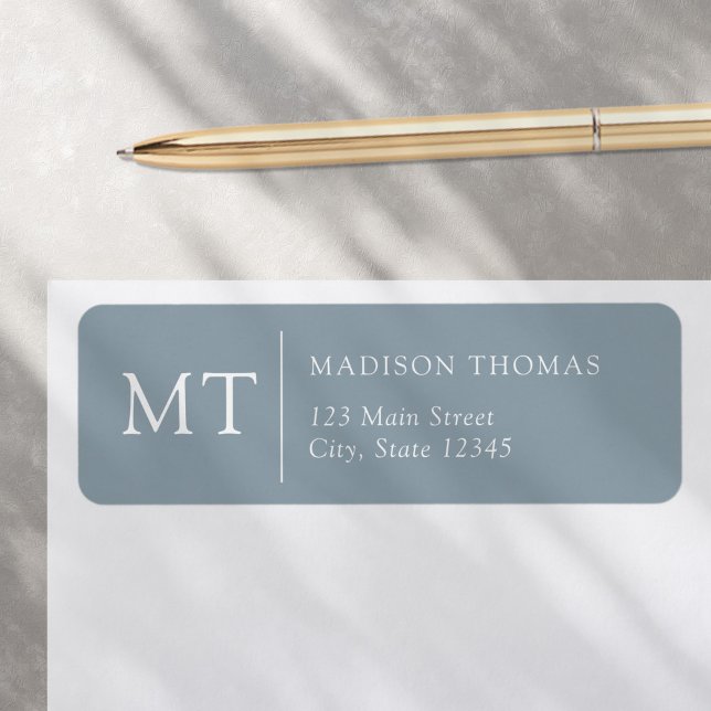 Simple Elegant Monogram Return Address Label (Creator Uploaded)