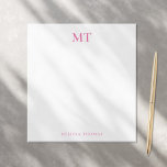 Simple Elegant Monogram Stationery Notepad<br><div class="desc">Modern Minimalist Monogrammed Stationery Notepad</div>