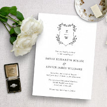 Simple Elegant Monogram Wedding