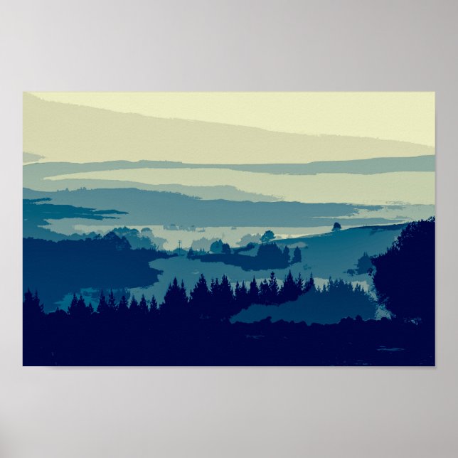 Simple Elegant Mountain Landscape | Poster (Front)