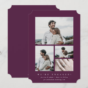 Simple Elegant Multi Photo Engagement Announcement