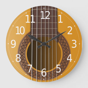 Simple Elegant Musical Guitar   Wall Clock
