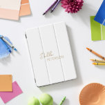 Simple Elegant Name Modern iPad Pro Cover<br><div class="desc">Modern faux gold iPad cover featuring a simple and minimal design personalised with your name in an elegant script and contemporary sans serif font.</div>