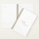 Simple Elegant Name Modern Planner<br><div class="desc">Modern and professional faux gold business planner featuring a simple and minimal design with your name in an elegant script and contemporary sans serif font.</div>