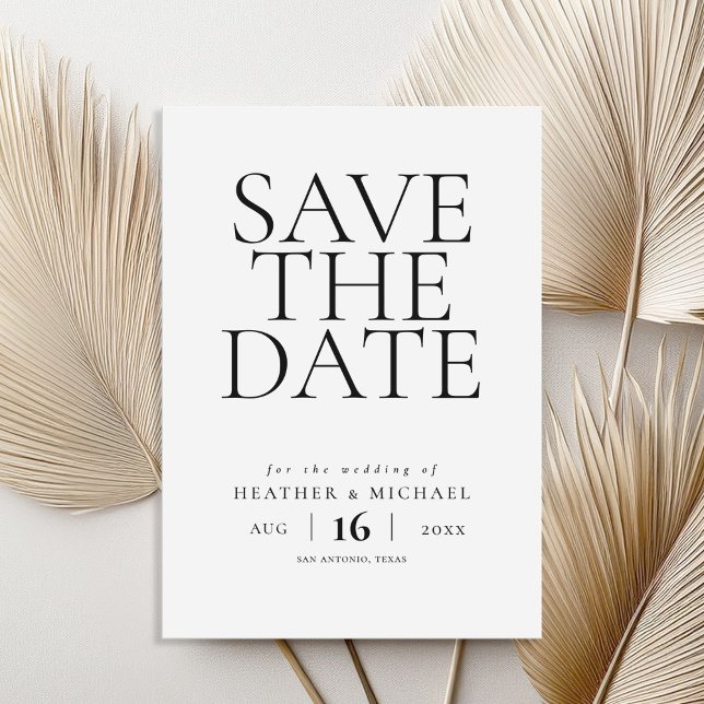 Simple Elegant Non-Photo Wedding Save the Date (Creator Uploaded)