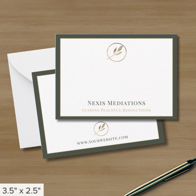 Simple Elegant Note Cards with Logo (Creator Uploaded)