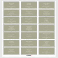 Simple Elegant | Olive Green Guest Address Labels