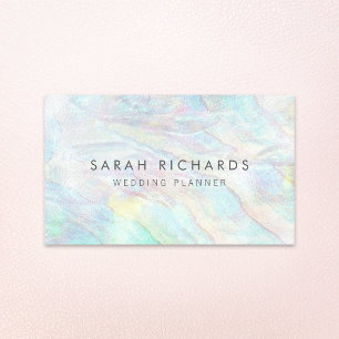 Simple Elegant Opal Wedding Planner Business Cards
