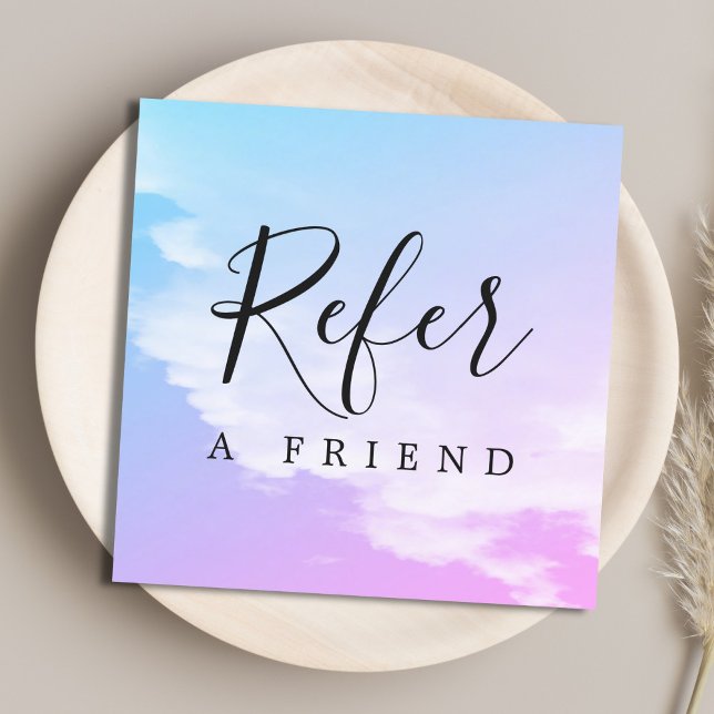 Simple Elegant Pastel Colourful Beauty Referral Card (Creator Uploaded)