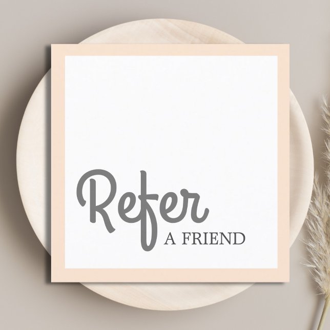 Simple Elegant Pastel Grey  Referral Card (Creator Uploaded)