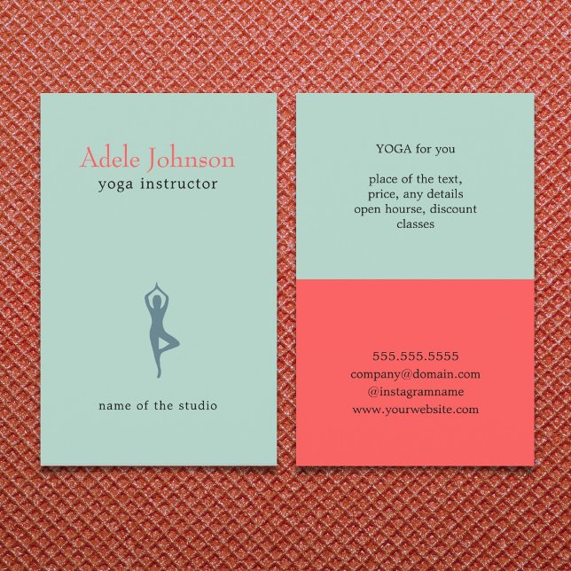 Simple Elegant Pastel Icon Yoga Instructor Flyer (Creator Uploaded)